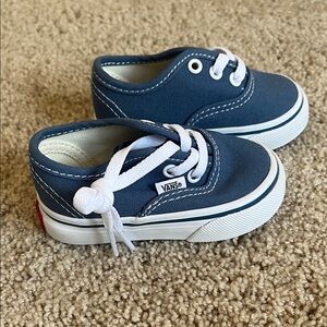 Baby Vans, Navy and White Low-Tops